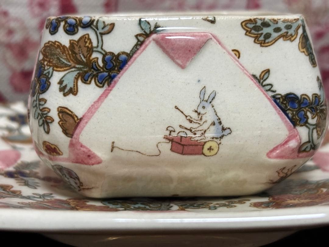 希少フランスアンティーク　サルグミンヌ　アンファンリシャールのカップ&ソーサー③