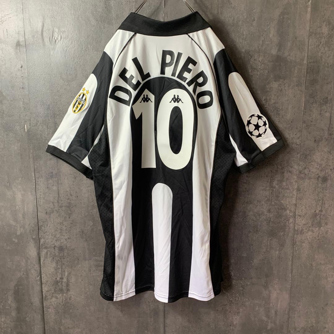 【★デルピエロ】 メンズ 97/98 ユベントス ホーム 半袖 10番 XL