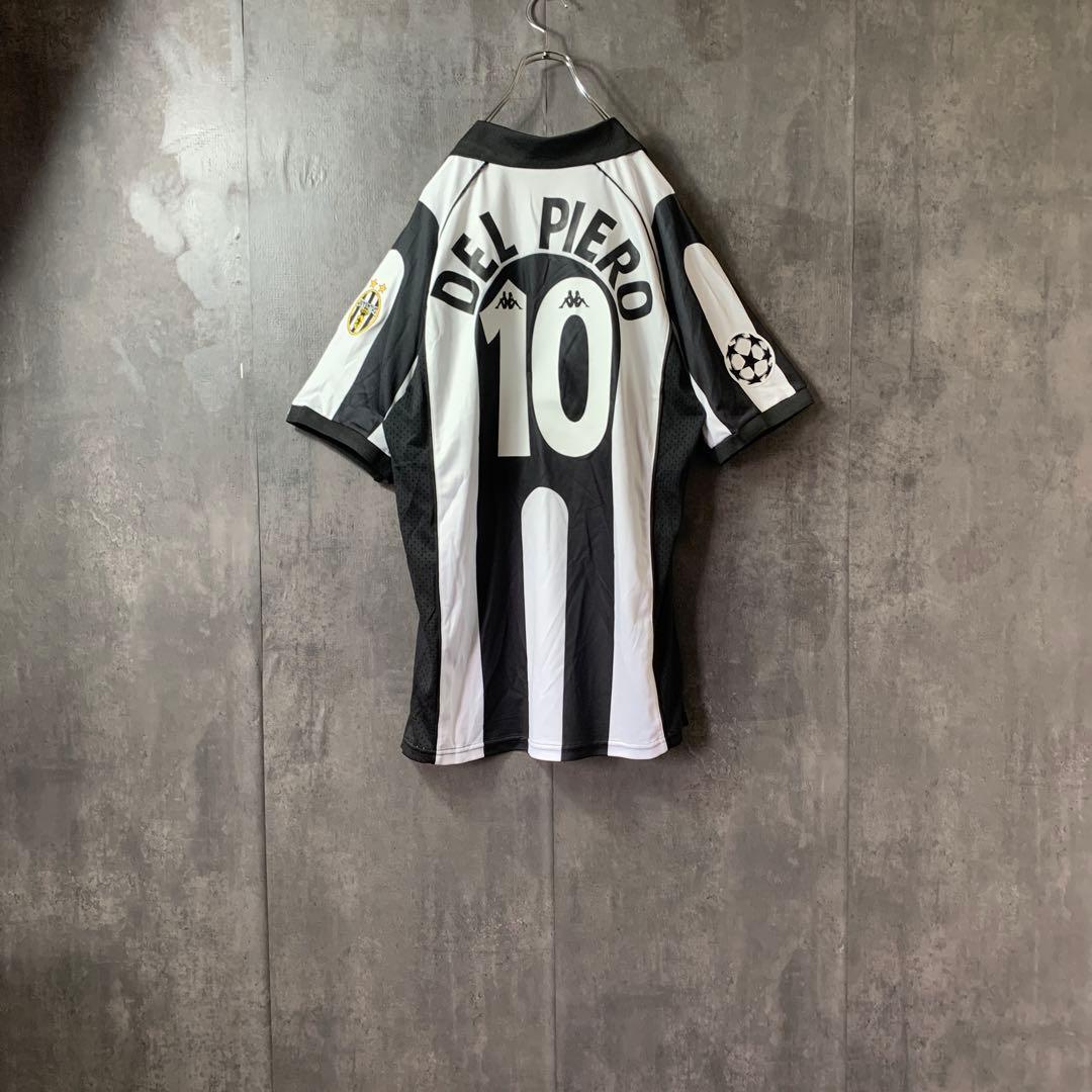 【★デルピエロ】 メンズ 97/98 ユベントス ホーム 半袖 10番 XL