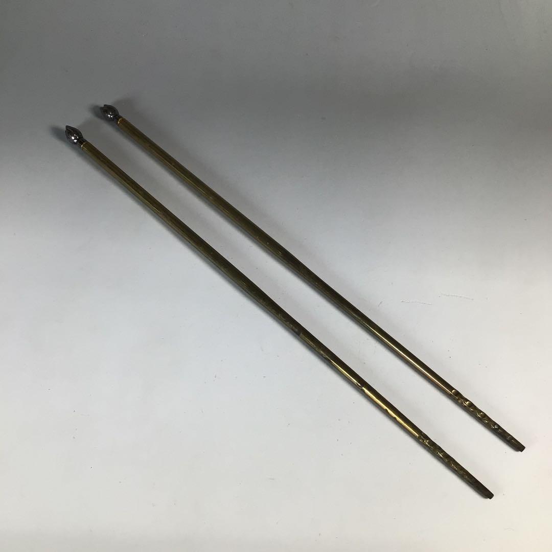 Ｎ７９０　火箸　『南鐐』『木村清雲造』『鵬雲斎好写』『桐実頭』『飾火箸』　共箱