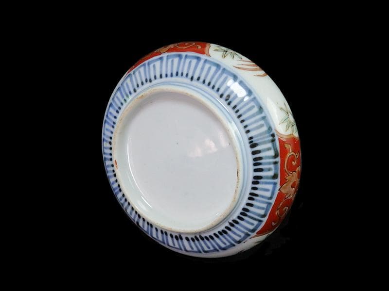 古伊万里　金襴手　花鳥紋に金唐草の図　油壷　D651AS-CHf