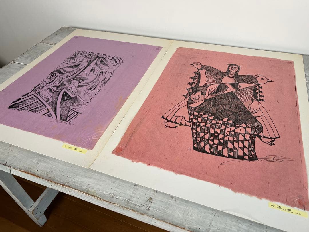 猪瀬辰男リトグラフ24点 限5-20 署名入 1980年 銅版画・石版画 外箱付