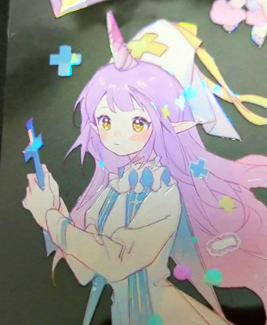 J605＃独角兽的梦境(贝壳光)Menu切り売り海外人物マステ女の子