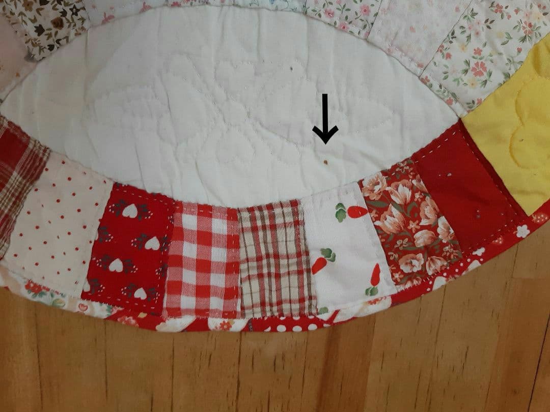 ハンドメイド　パッチワークキルト　ダブルウエディング　ベッドカバー