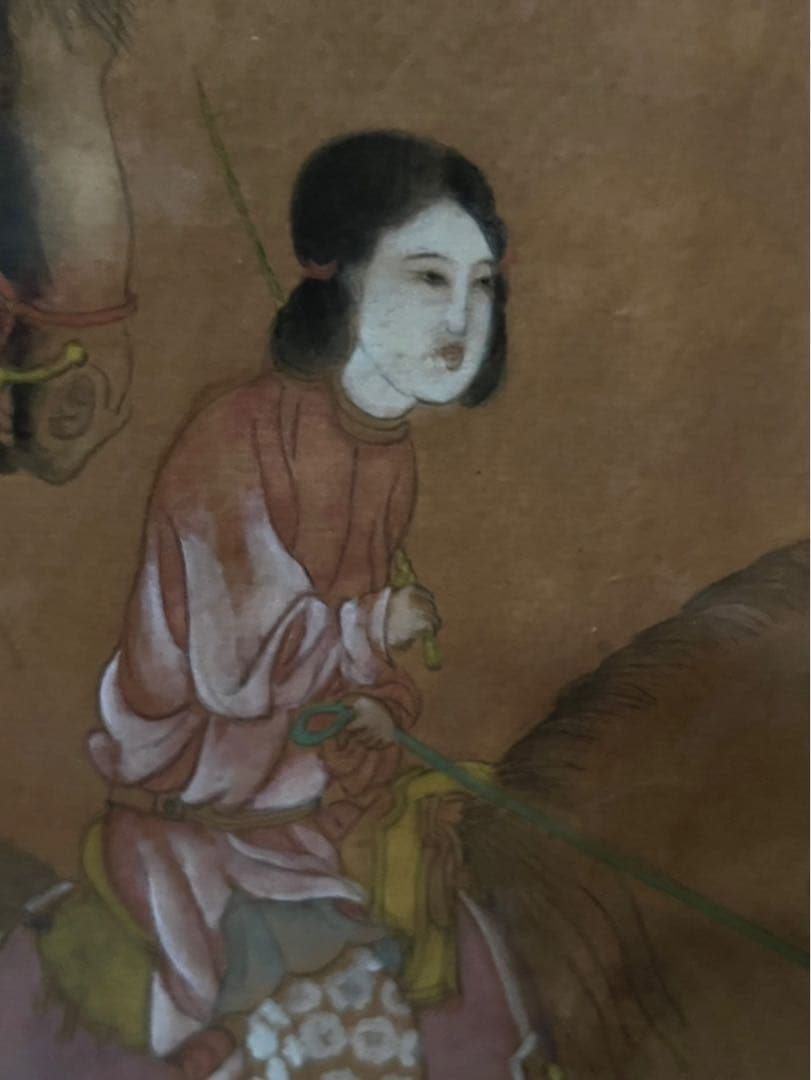 希少 中国 版画 絵画 骨董 アート 虢国夫人遊春図