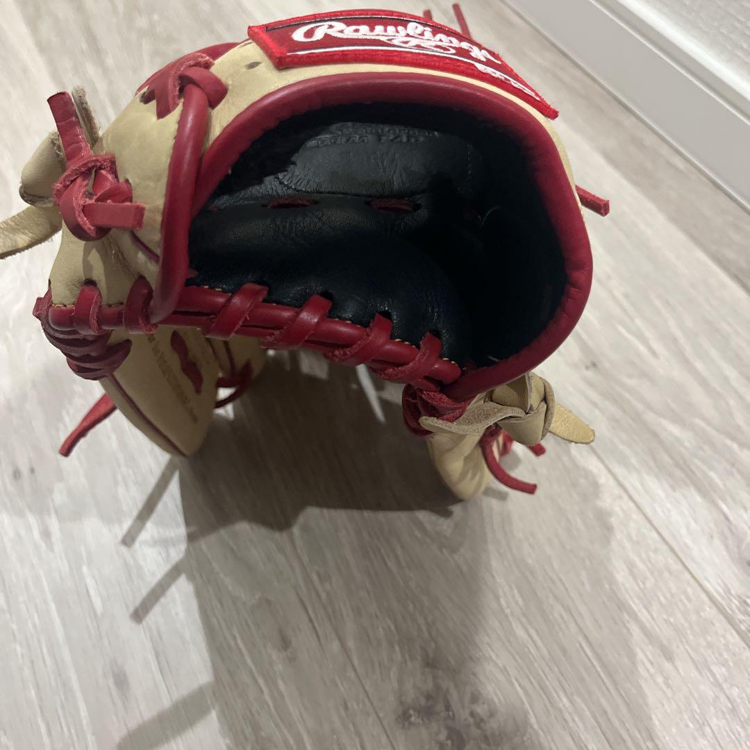 Rawlings 軟式グローブ ベージュ/赤