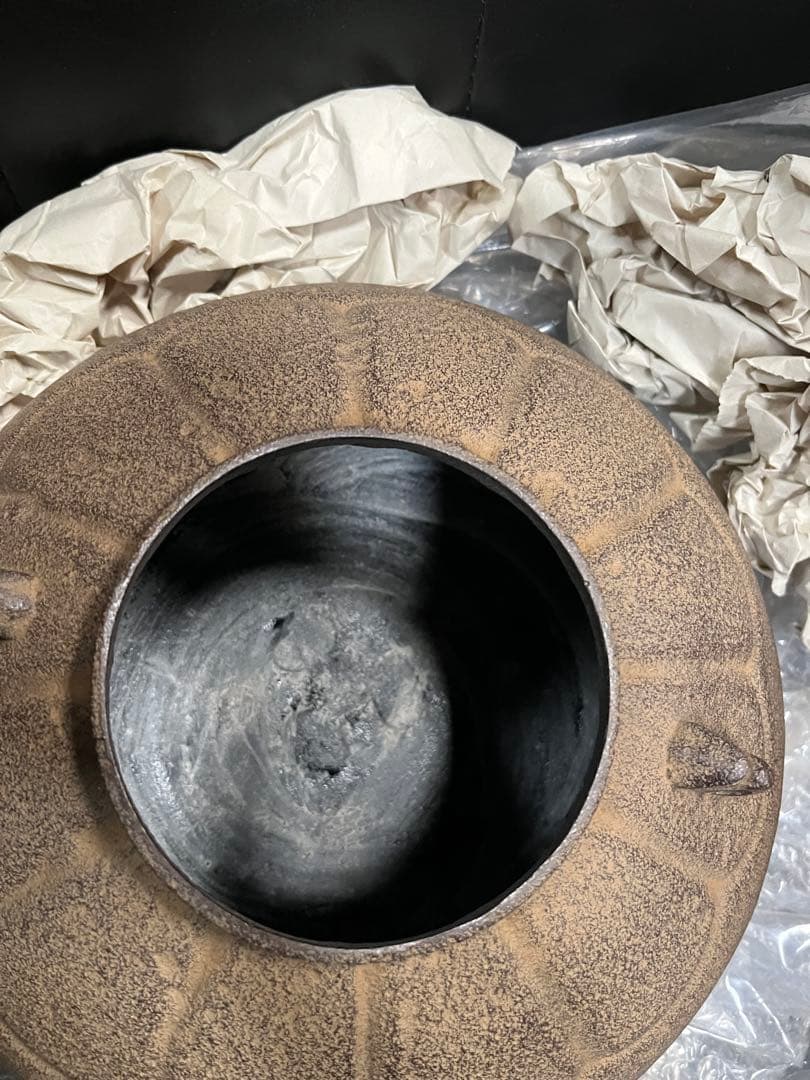 菊地政光　炉釜　No.241 菊割釜　茶道具