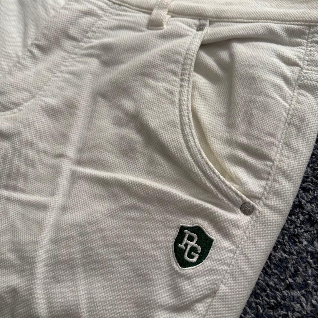 パーリーゲイツ　裏起毛　防風　ストレッチ　パンツ　ゴルフウェア　ホワイト　4