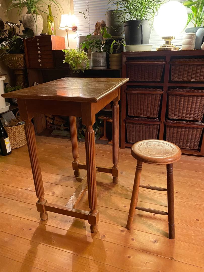 -antique-古道具 シャビー フレンチ テーブル 木製 ヴィンテージ