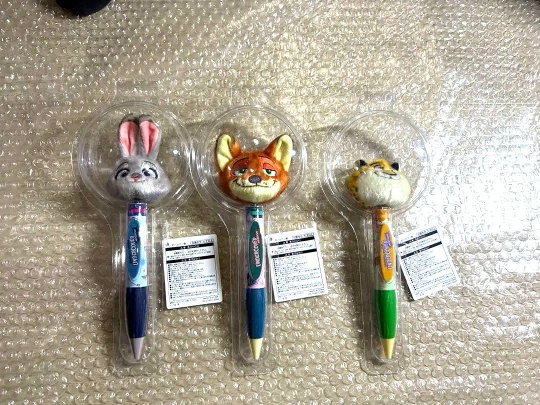 ズートピア ぬいぐるみボールペン 3本セット