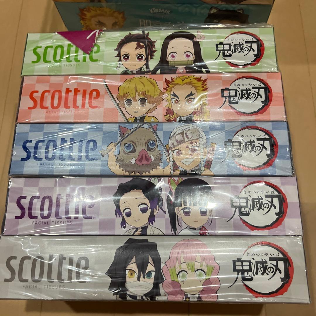 Scottie 鬼滅の刃 フェイシャルティッシュ 5箱セット2個セット