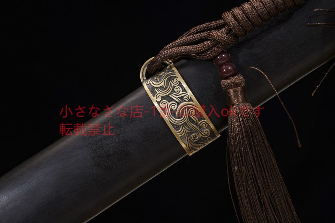 黒金古刀清腰刀百錬模様鋼  古兵器 武具 刀装具 日本刀 模造刀 居合刀