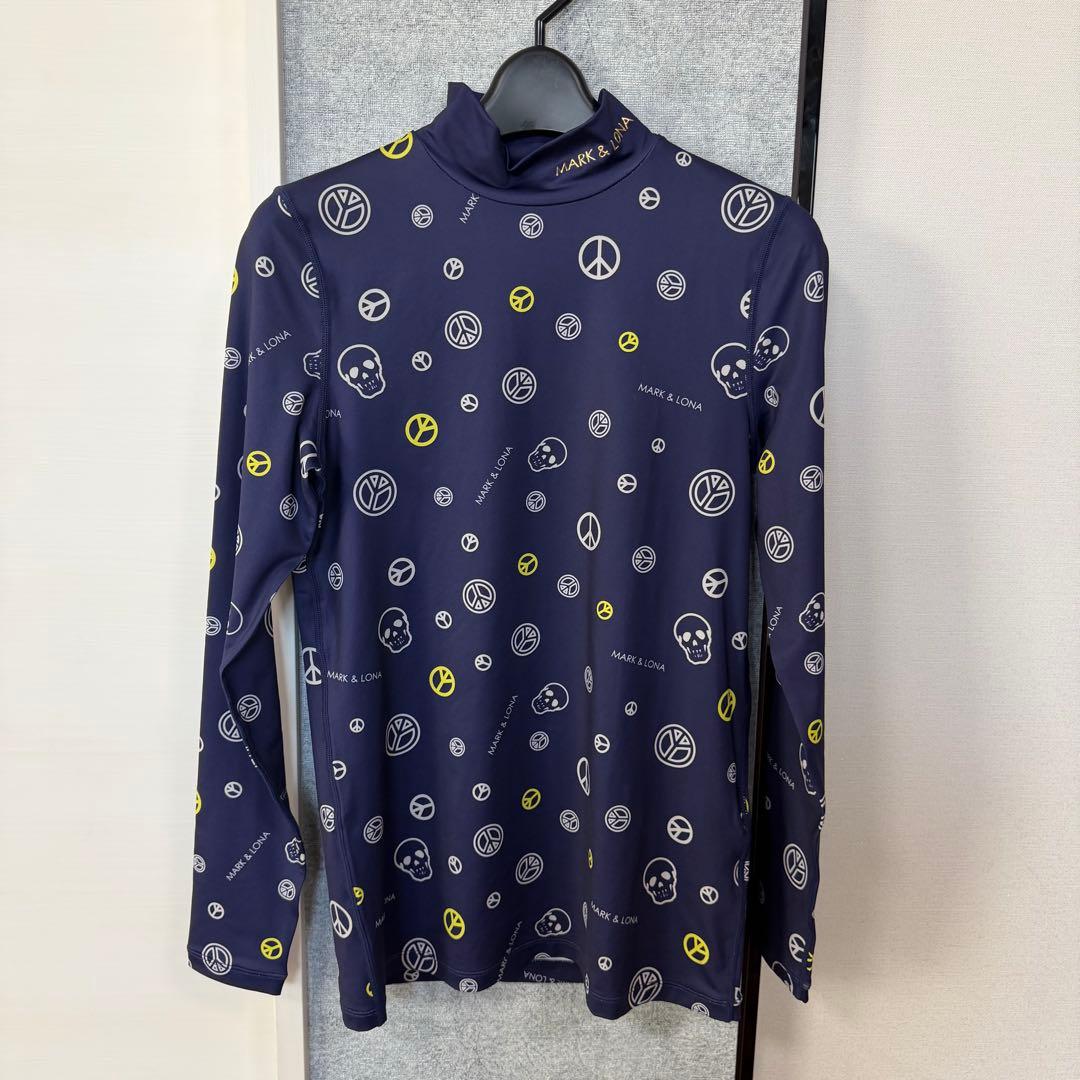 MARK&LONA タートルネック ゴルフシャツ スカル