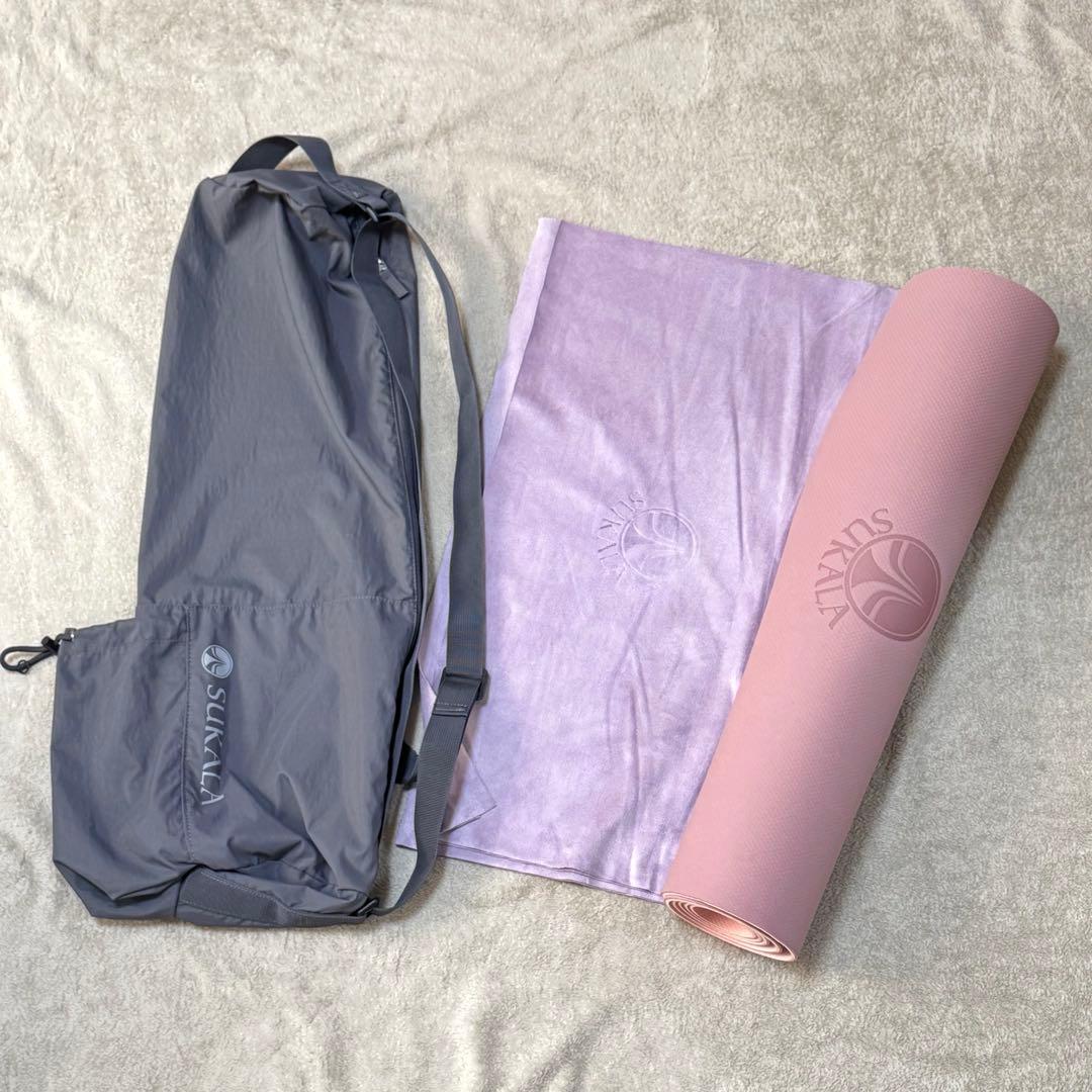 SUKALA 3点セット ヨガマット ヨギラグ ヨギマットバッグ ローズ ピンク