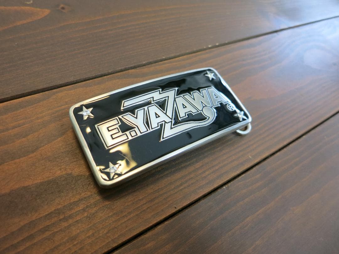 矢沢永吉さん　E.YAZAWA バックル 黒/銀