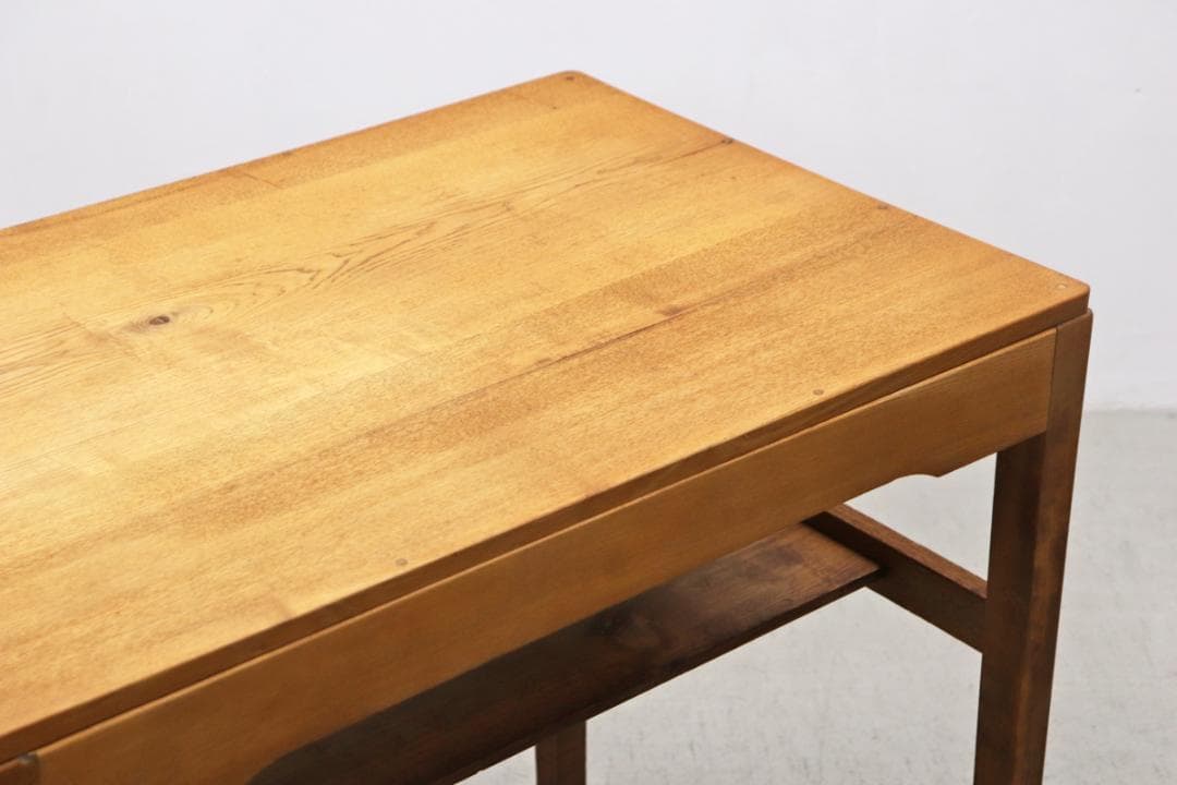 レトロ 無垢材 デスク 作業台 PC 書斎 展示台 飾り台 ヴィンテージ