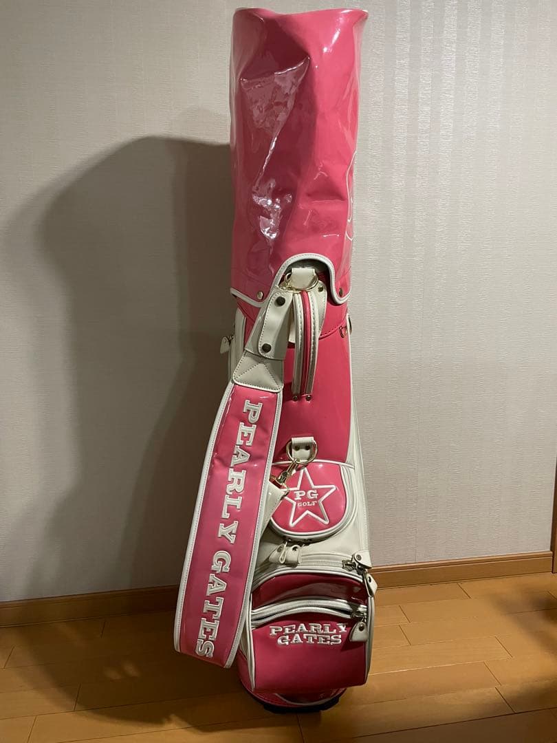 パーリーゲイツ　ピンク✖️アイボリー　キャディバッグ