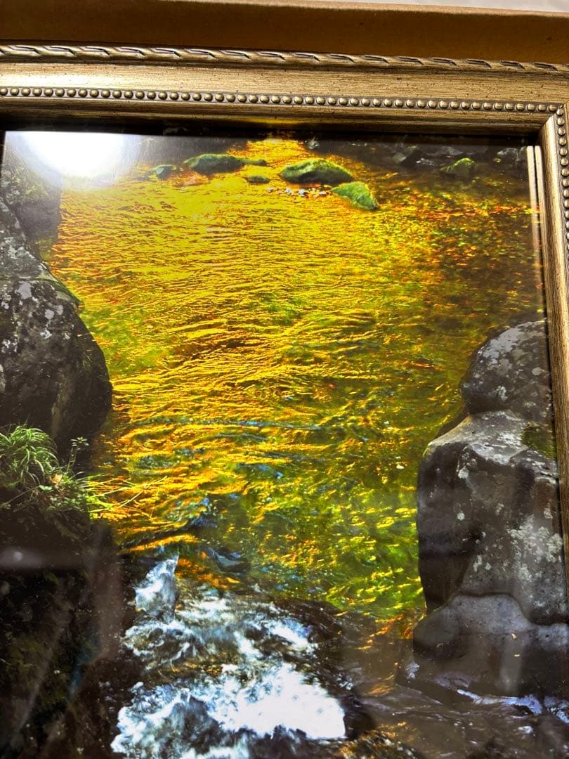 幸せを呼ぶ金色の水面❣️ 高田進先生（美術文化協会員）　自然風景写真　金運アップ