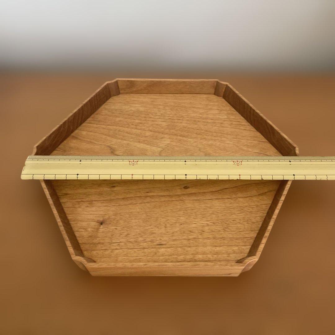 加藤良行　木製 六角　盆　トレイ