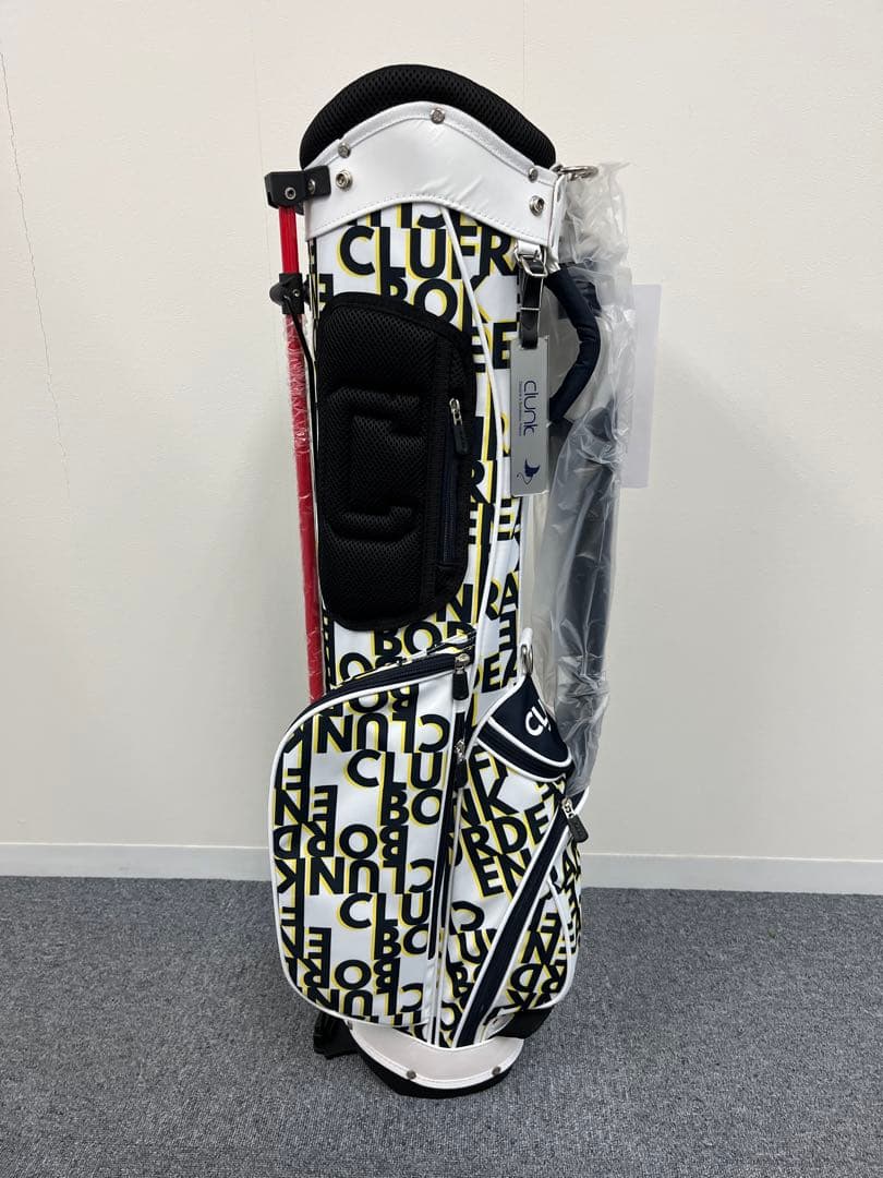 【新品】クランク ゴルフ キャディバッグ スタンド式 7型 軽量 撥水 WHT