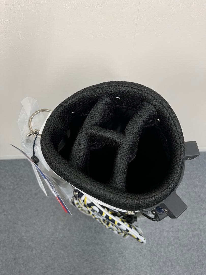 【新品】クランク ゴルフ キャディバッグ スタンド式 7型 軽量 撥水 WHT