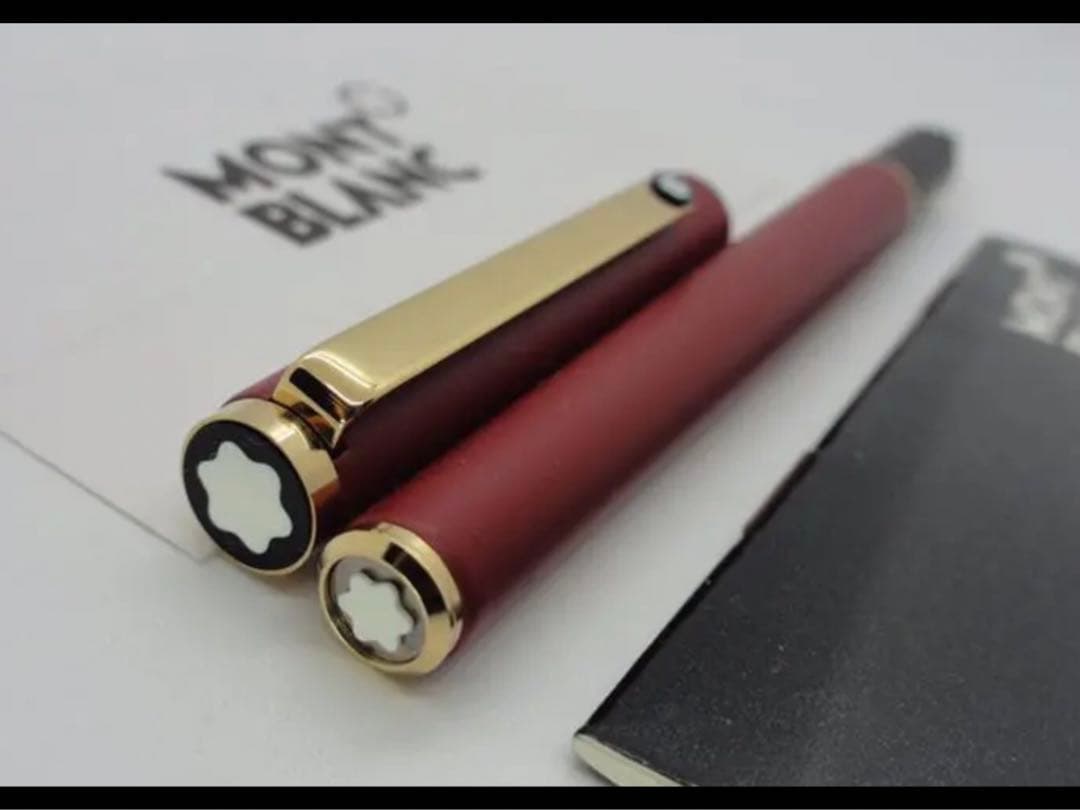 ※稀な未使用保管品！S-ラインNo2118レッドカラー＆ゴールド装飾★モンブラン