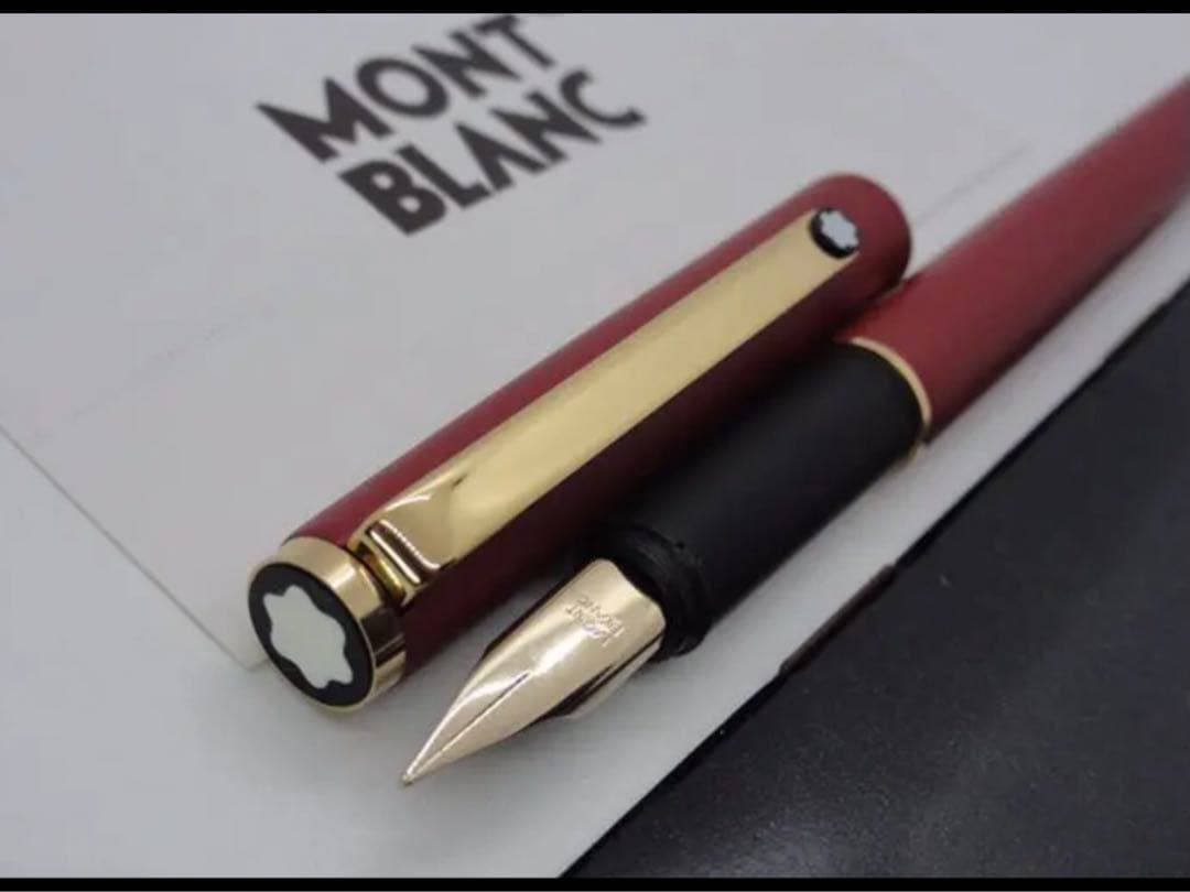 ※稀な未使用保管品！S-ラインNo2118レッドカラー＆ゴールド装飾★モンブラン