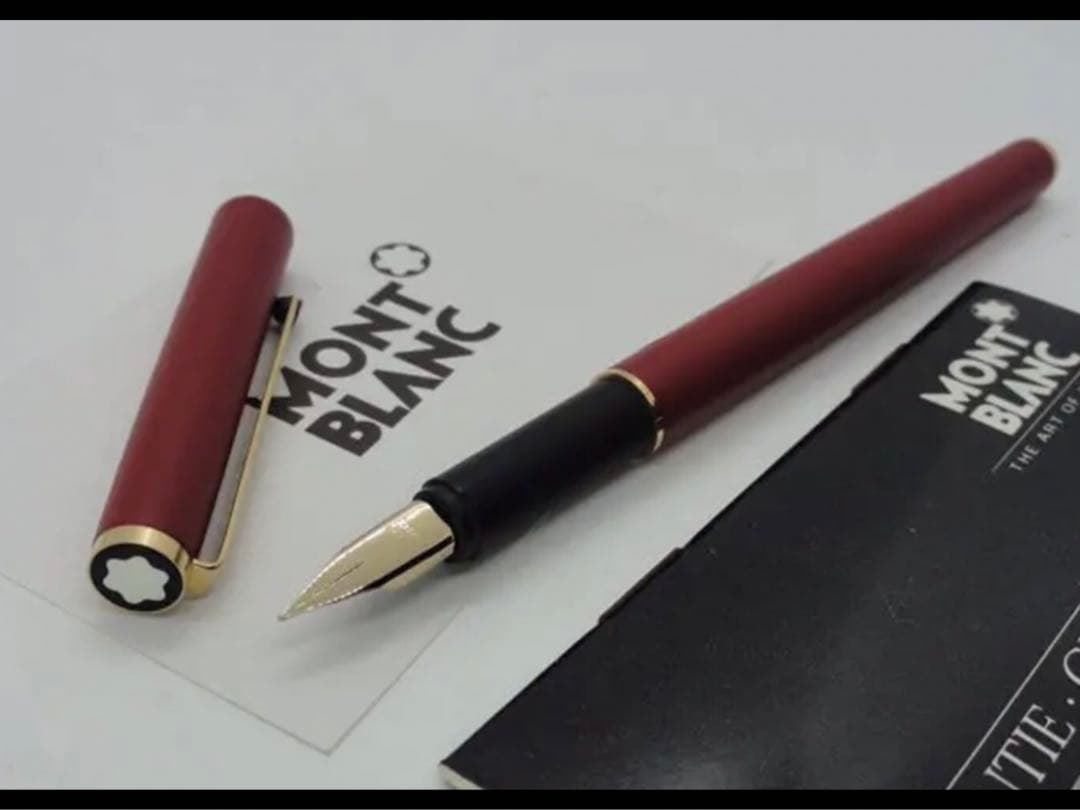 ※稀な未使用保管品！S-ラインNo2118レッドカラー＆ゴールド装飾★モンブラン