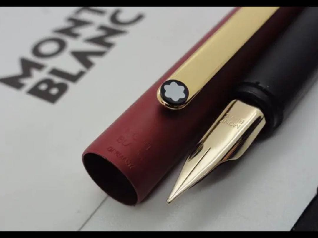 ※稀な未使用保管品！S-ラインNo2118レッドカラー＆ゴールド装飾★モンブラン