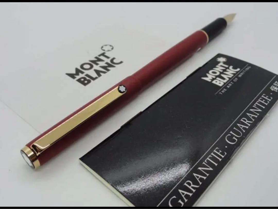 ※稀な未使用保管品！S-ラインNo2118レッドカラー＆ゴールド装飾★モンブラン