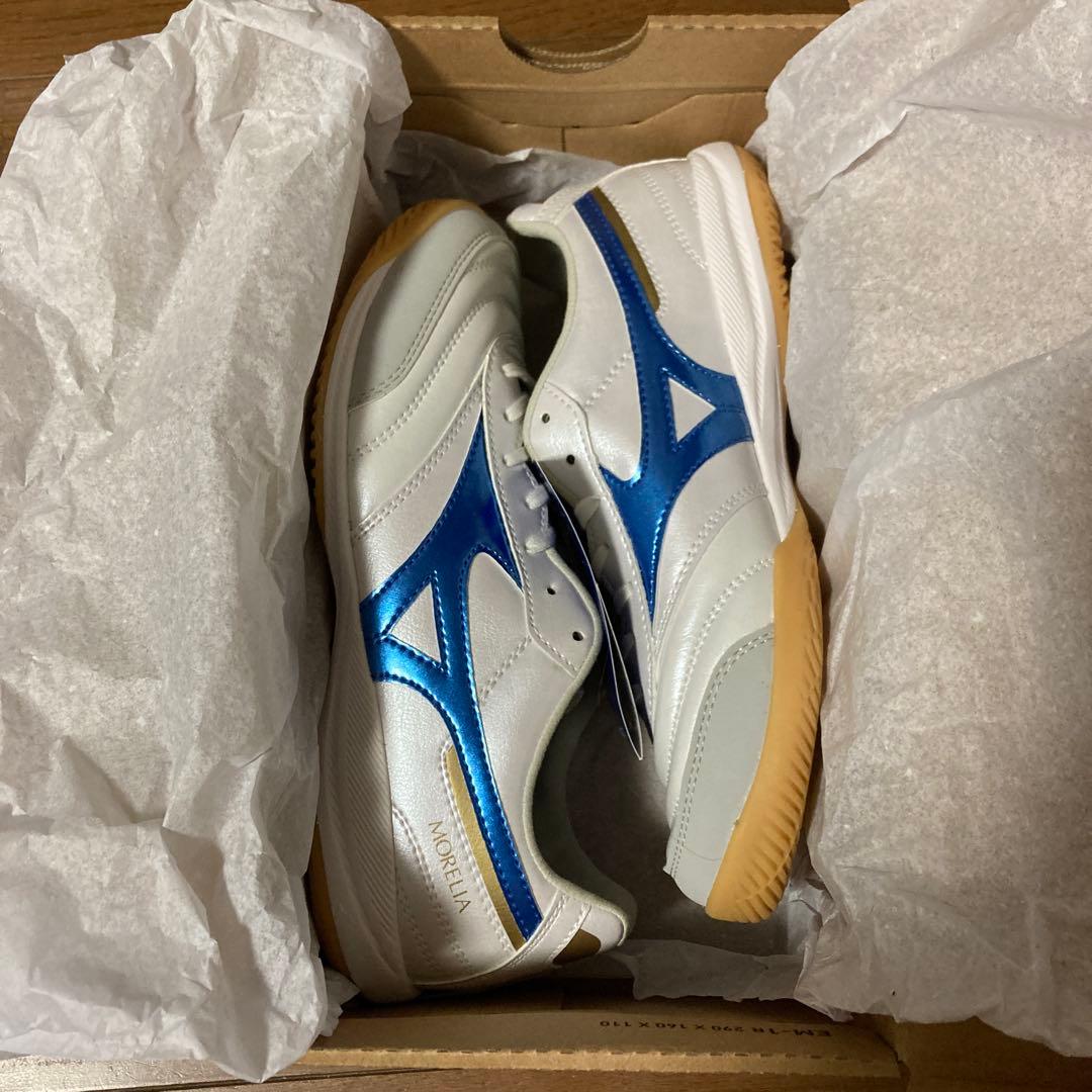 【値下げ】MORERIA SALA PRO IN フットサル 白青24cm