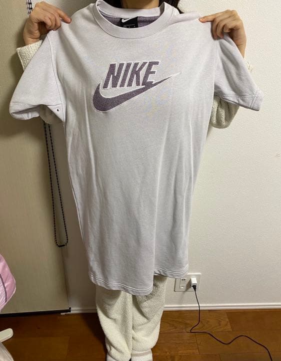 NIKE 半袖　トレーナー生地　ワンピース、 ドライフット　フォーキングウェア