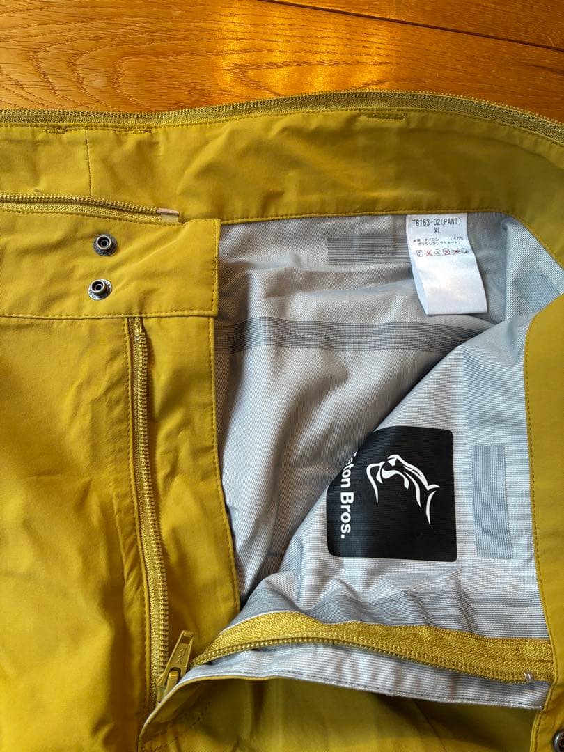 Teton bros TB ビブpants XL イエロー美品