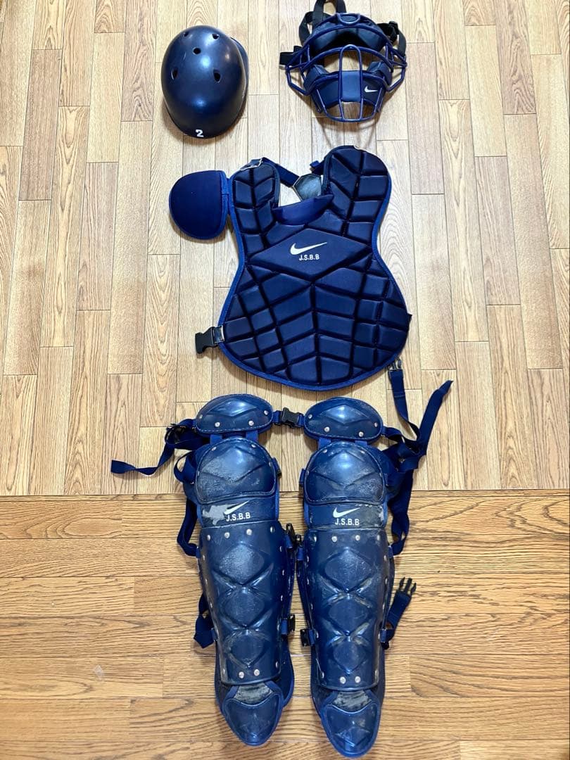 [入手困難] NIKE キャッチャー防具セット ネイビー