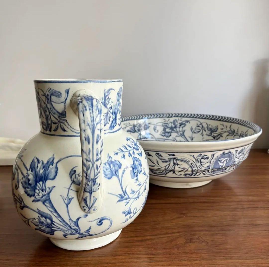 フランスアンティーク ♧ ボルドー窯のピシェ&ボウル ♧ モデルHenri II