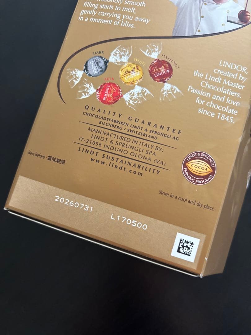 コストコ　LINDOR リンツ　ゴールドアソート　500g×5箱
