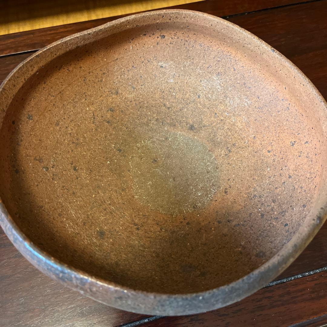 ★森岡成好★ 皿　南蛮焼締