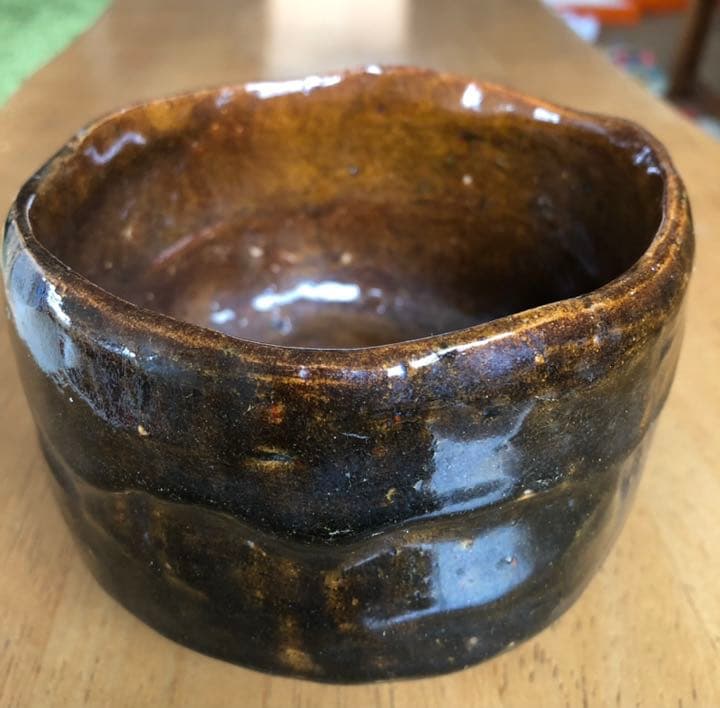 10代 大樋長左衛門 飴釉茶碗 傷無しの完品です