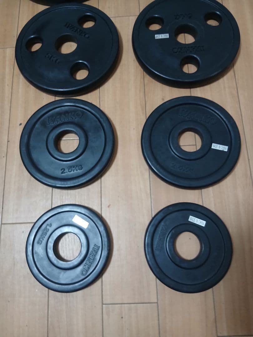 IVANKOイヴァンコ オリンピックプレートセット計107.5kg 穴径50mm