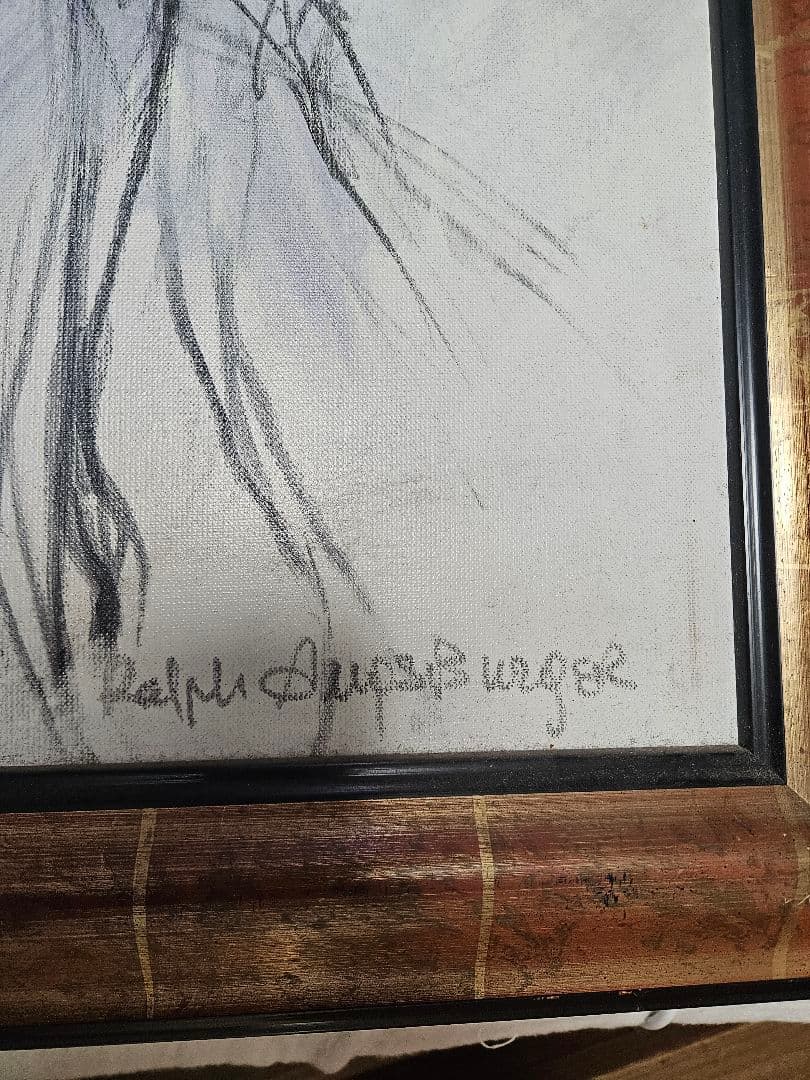 スイス画家ラルフ・アウグスブルガー、S50号の大迫力、躍動感溢れる抽象画の傑作。