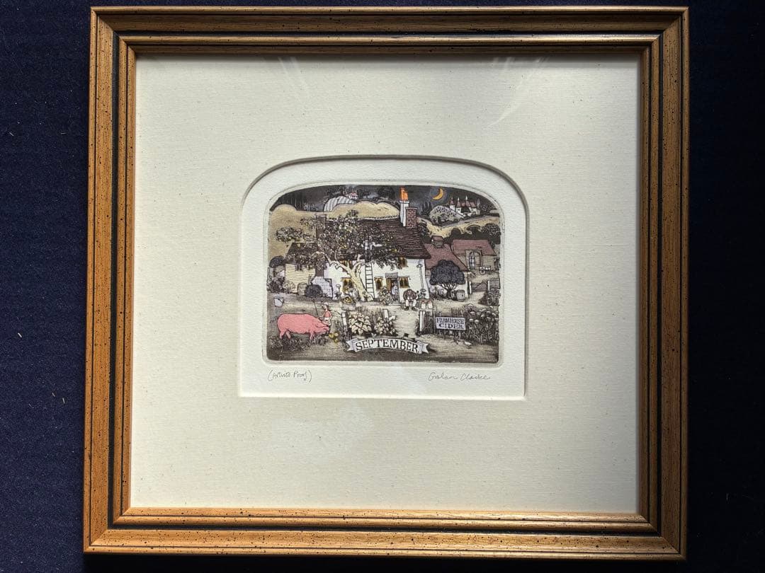 グラハムクラークの銅版画 9月