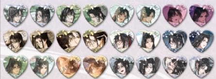 魔道祖師 AGF 限定 ハート型缶バッジコレクション 忘羨 魏嬰 藍湛 BOX①