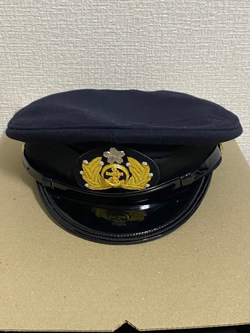 大日本帝国海軍　士官軍帽　制帽　58cm 複製品 日覆付　日本軍