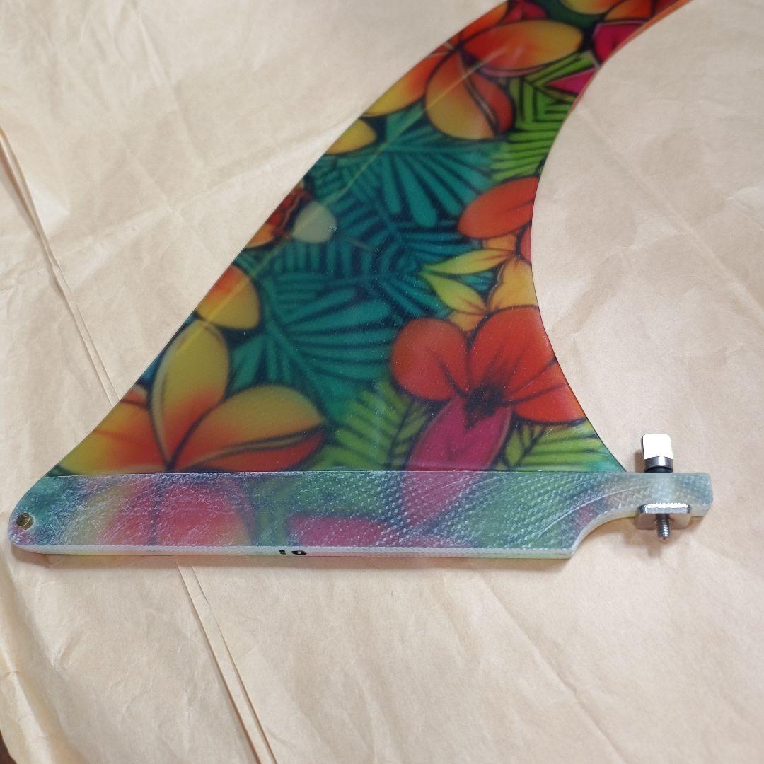 10インチ　アートグラス　センターフィン　シングルフィン　ロングボード