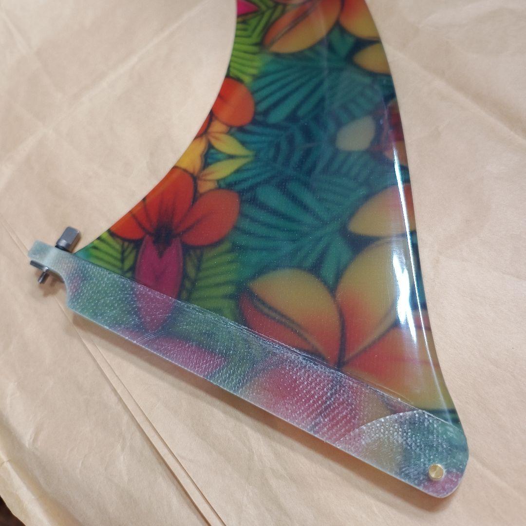 10インチ　アートグラス　センターフィン　シングルフィン　ロングボード