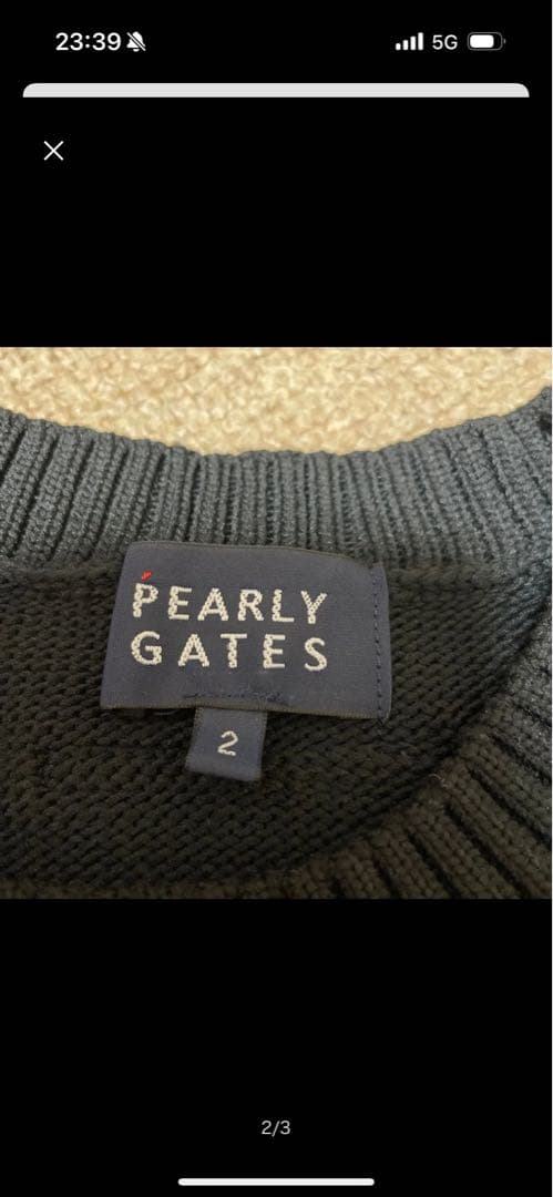 パーリーゲイツ PEARLY GATES クルーネックニット　ラビット