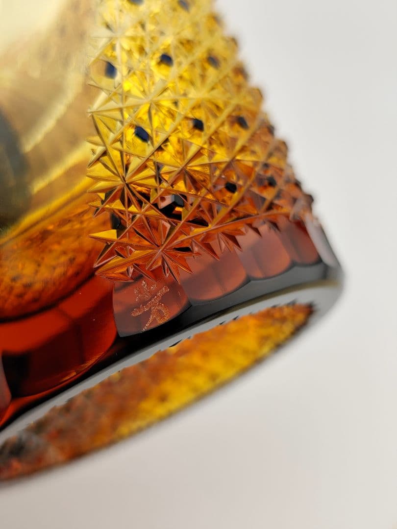 最上位作☆但野英芳☆江戸切子『雷神』ロックグラス（切子 江戸切子 薩摩切子）