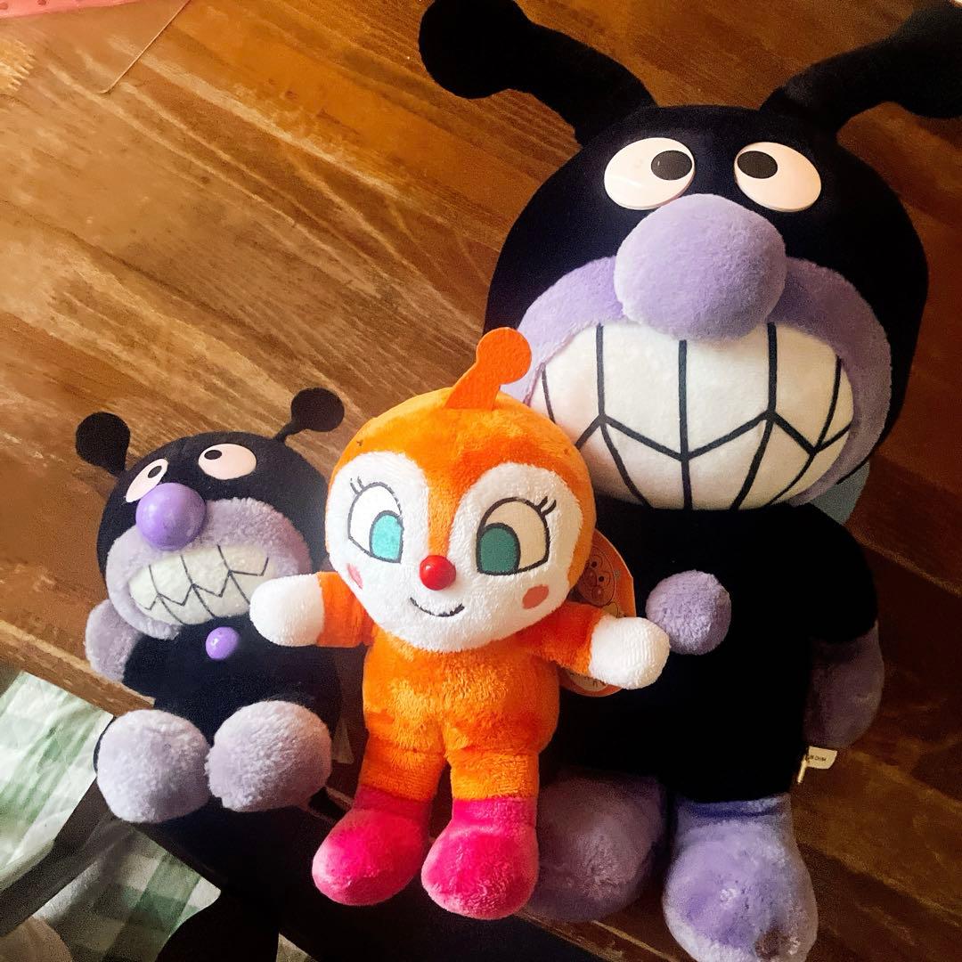 大きめ　ばいきんまん　フレーベル館　やなせたかし　バイキンマン　ぬいぐるみ