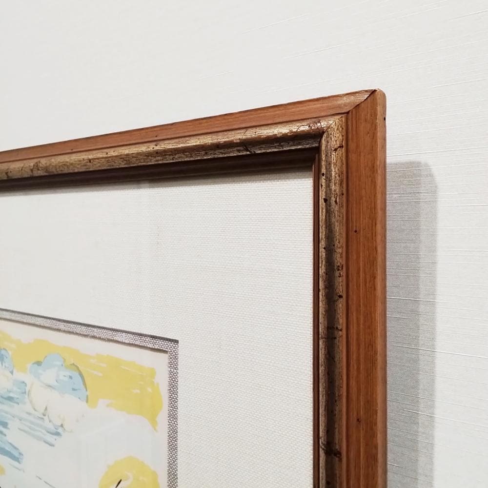 ラウル・デュフィ　人魚と帆船（海水浴）　アートプリント　ポスター　約10号大　額