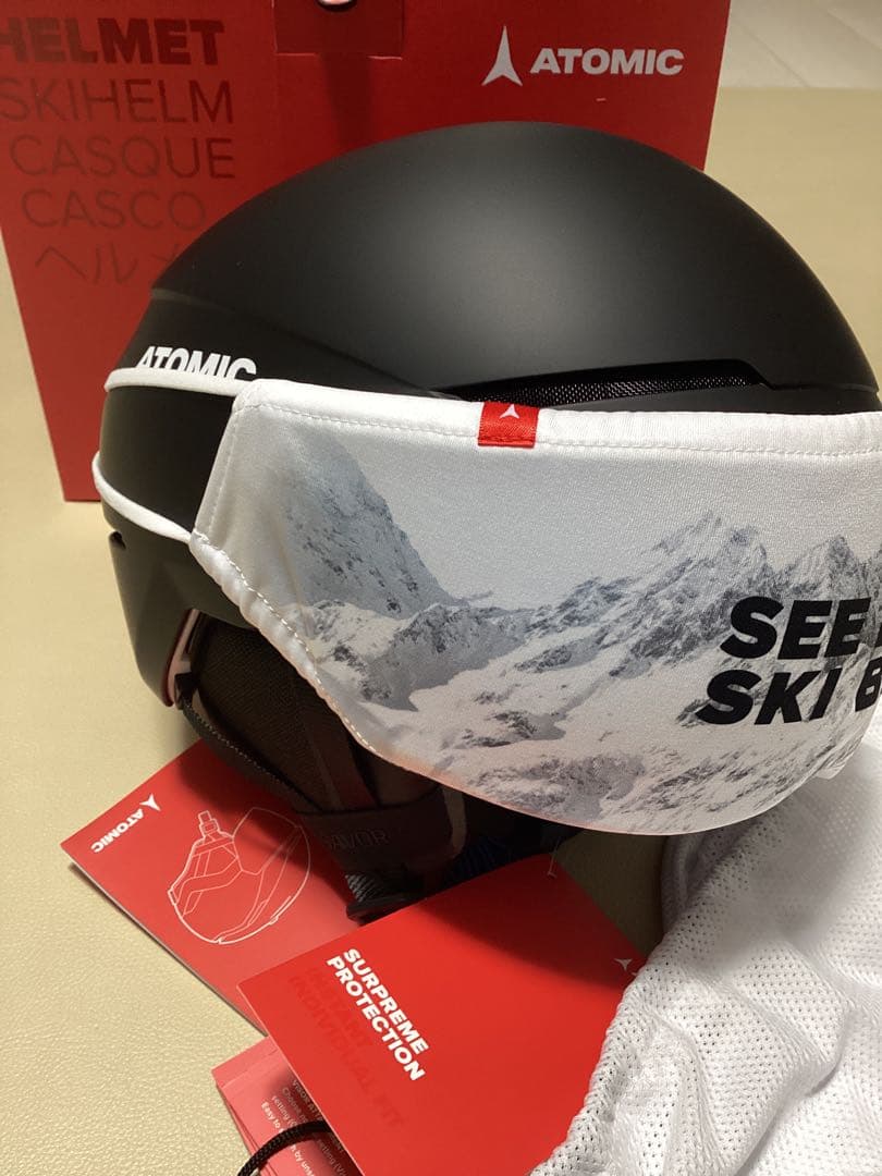 新品　ATOMIC アトミック バイザーへルメット ブラック 人気